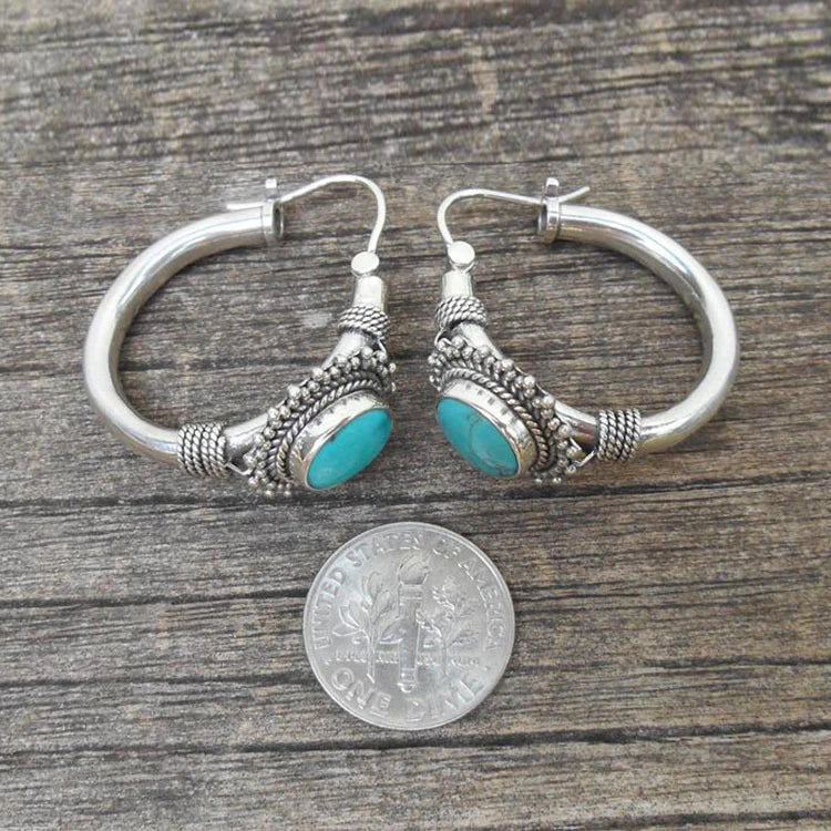 Chic™ | Pendientes Retro de Turquesa