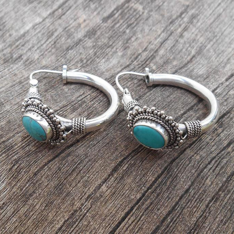 Chic™ | Pendientes Retro de Turquesa