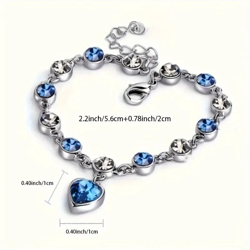 Pulsera Resplandor de Corazón del Océano | Oro Blanco