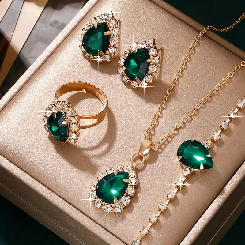 Conjunto de Joyas Elisandre Vermont | Oro