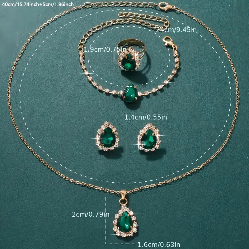 Conjunto de Joyas Elisandre Vermont | Oro