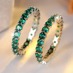 Anillo de Eternidad de Oro y Esmeralda