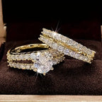 Conjunto de Anillos Resplandor Eterno | Oro