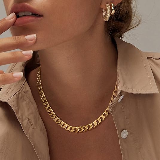 Cavaro™ | Collar de Eslabones Cubanos Gruesos de Oro