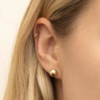 Ball™ | Pendientes de Botón de Oro