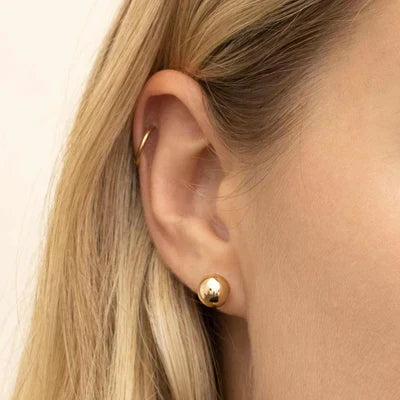 Ball™ | Pendientes de Botón de Oro