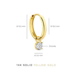 Celeste™ | Pendientes de Aro de Oro con Piedra