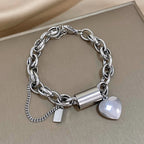 Pulsera Gruesa de Corazón | Oro