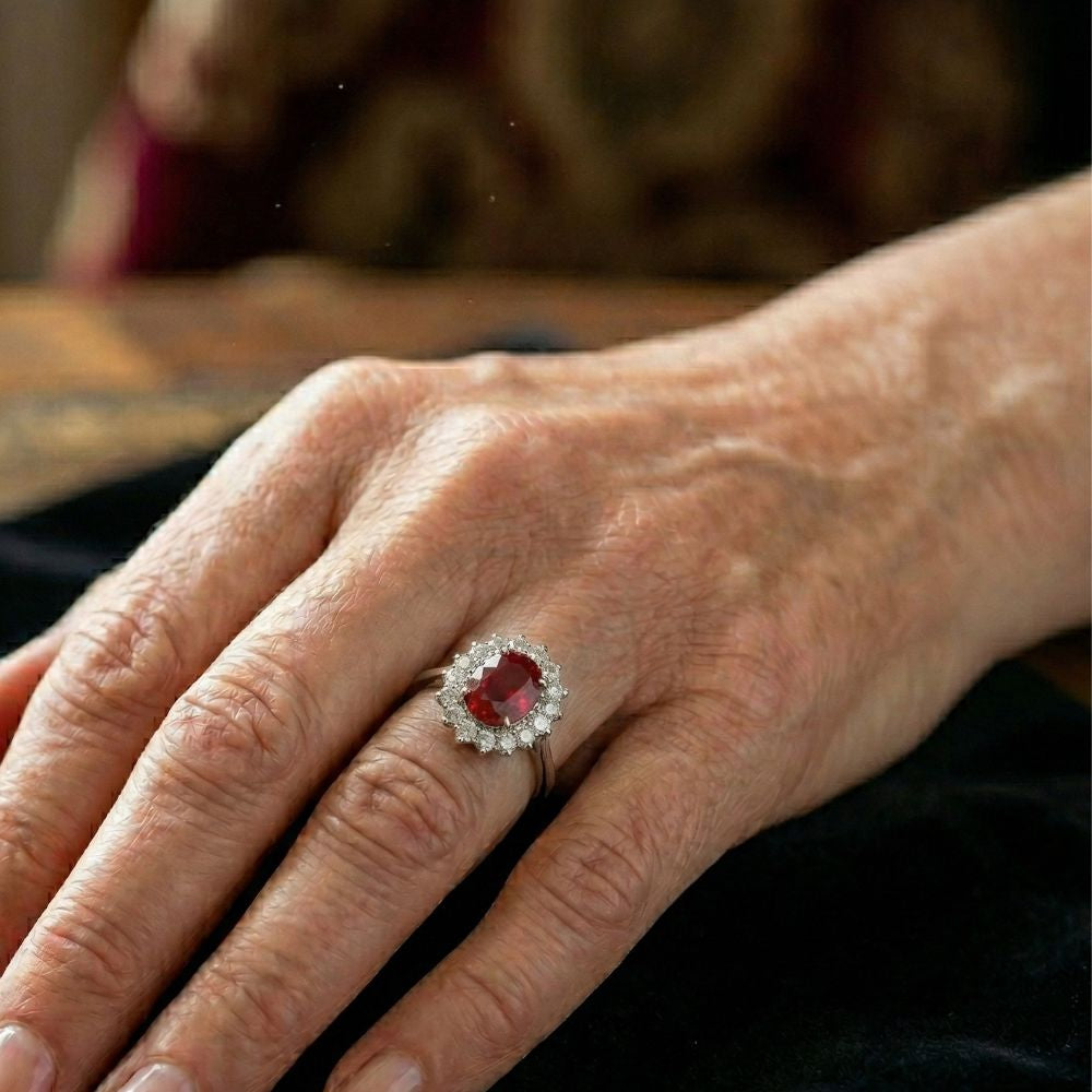 Anillo Corona Escarlata de Rubí