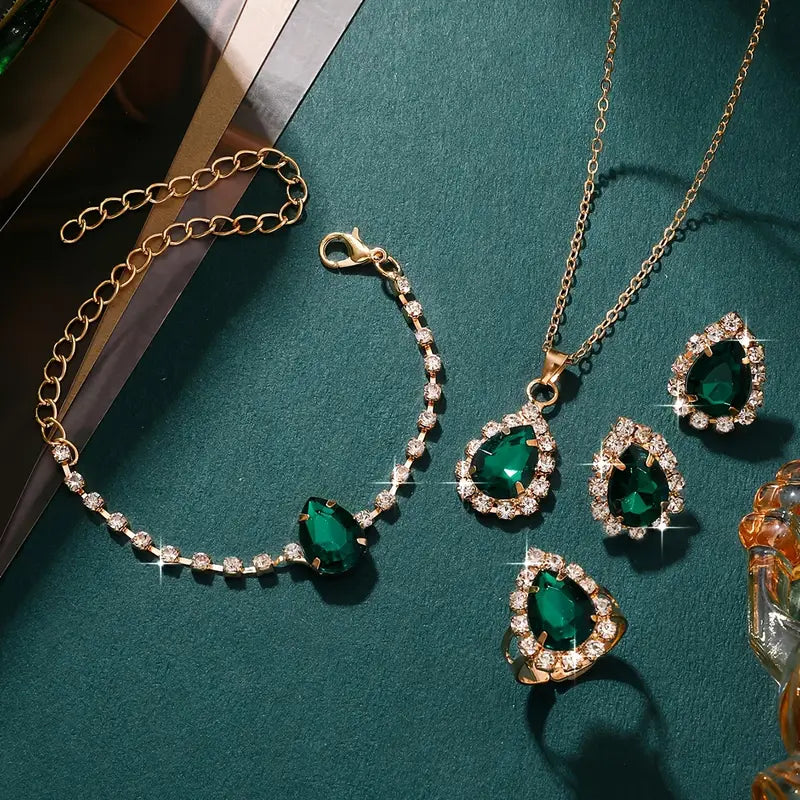 Conjunto de Joyas Elisandre Vermont | Oro