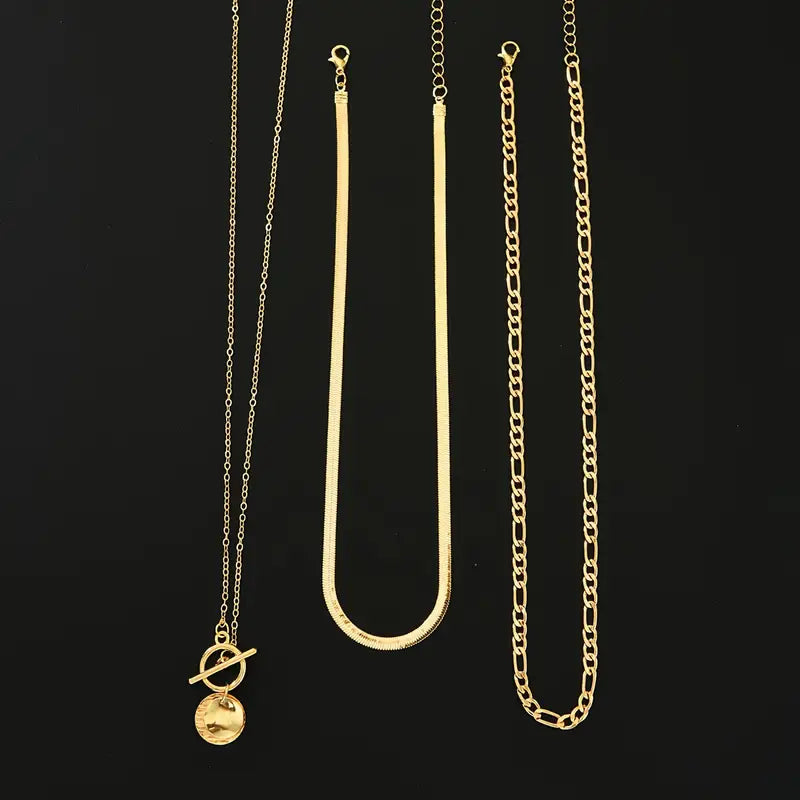 Collar Savira en Capas de Monedas Texturizadas | Oro