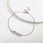 Dana | Encanto Delicado del Infinito | Tobillera de Plata