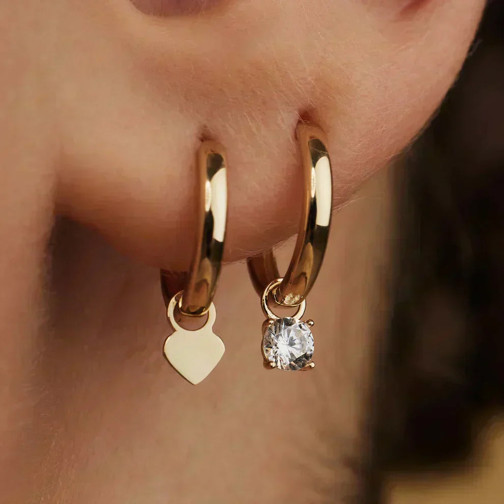 Celeste™ | Pendientes de Aro de Oro con Piedra