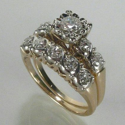 Anillo Vintage Brillante de Oro