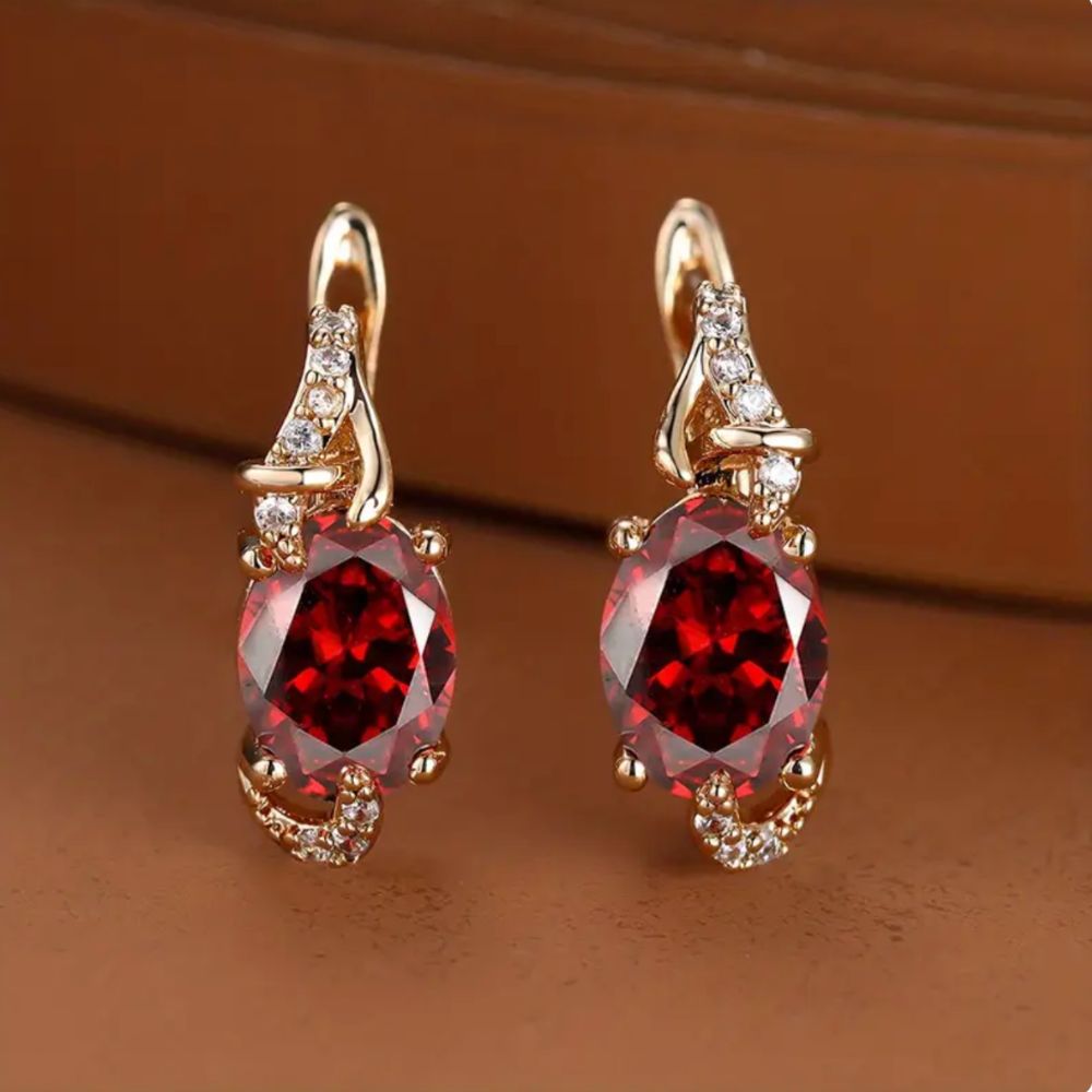 Pendientes Colgantes Crepúsculo Carmesí